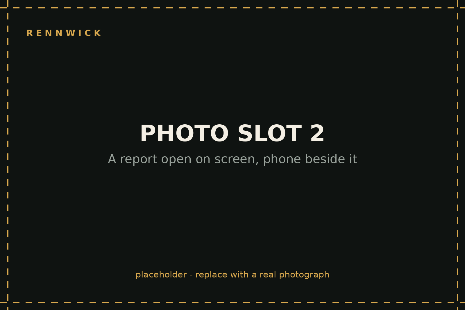 Placeholder: photo of a teardown report open on screen