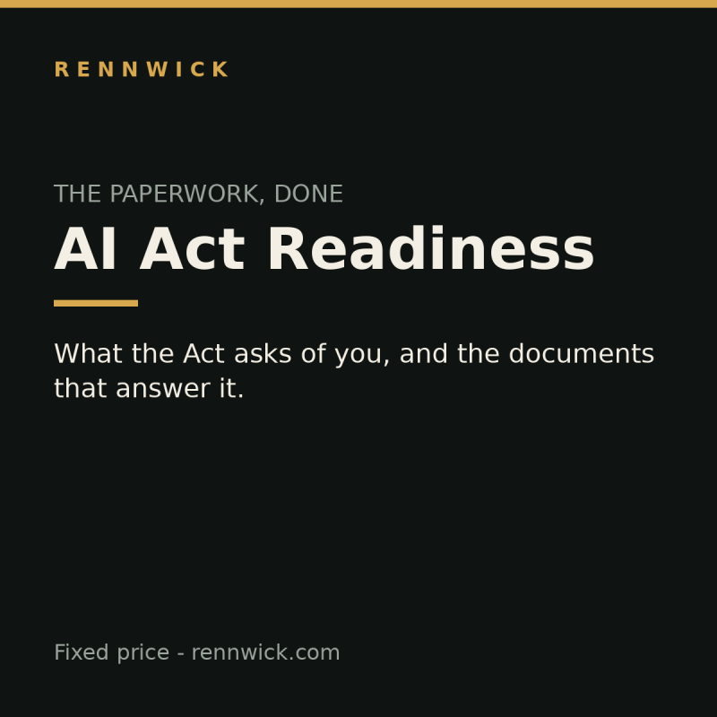 AI Act Readiness Pack - the documents the Act asks for, by Rennwick