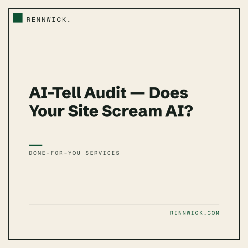 AI-tell audit: written report cover