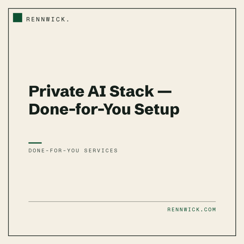 Private AI stack, fully set up: product image