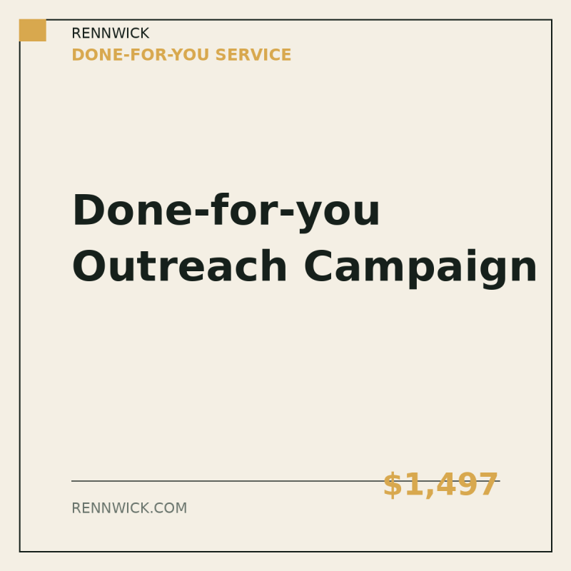 Done-for-you outreach campaign: product image