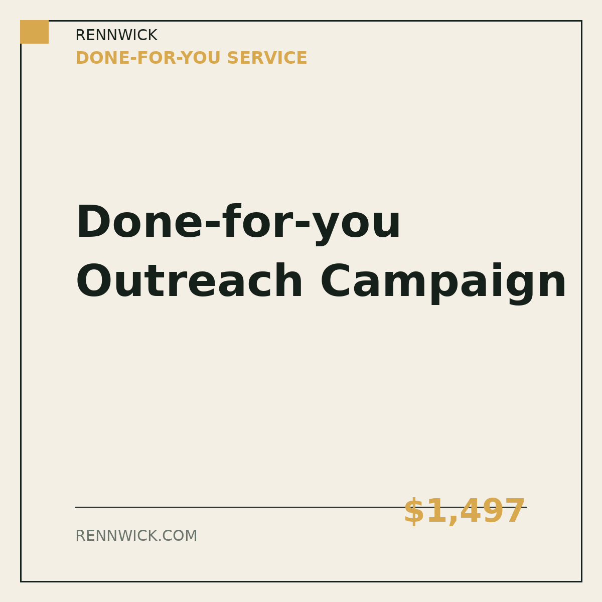 Done-for-you outreach campaign: product image
