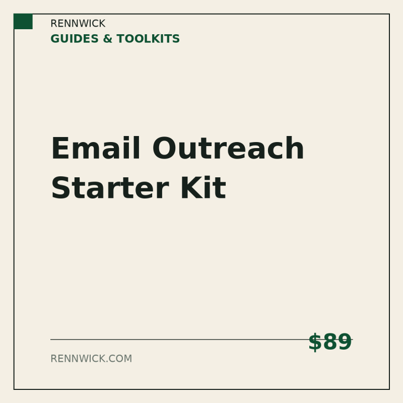 Email outreach starter kit: product image